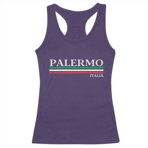 Palermo Sicily Italian Flag Souvenirs Sicilia Italia Racerback Tank Top TS11 Purple Print Your Wear