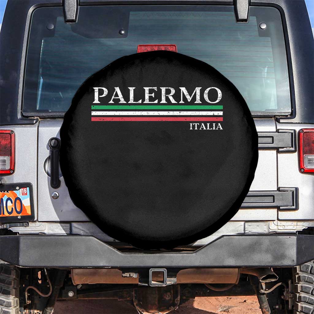 Palermo Sicily Italian Flag Souvenirs Sicilia Italia Spare Tire Cover TS11 No hole Black Print Your Wear