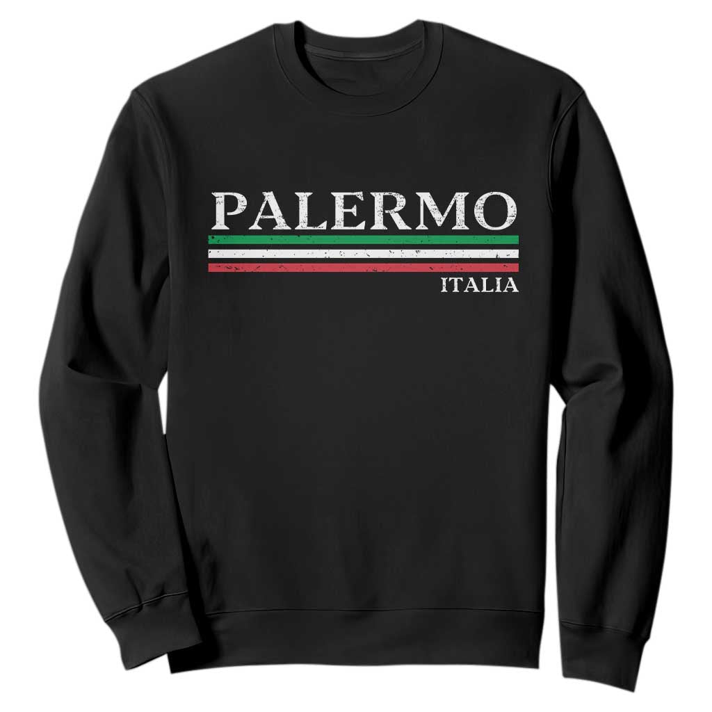Palermo Sicily Italian Flag Souvenirs Sicilia Italia Sweatshirt TS11 Black Print Your Wear