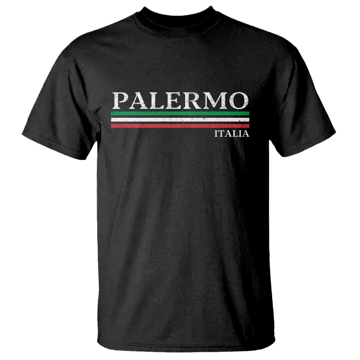 Palermo Sicily Italian Flag Souvenirs Sicilia Italia T Shirt TS11 Black Print Your Wear