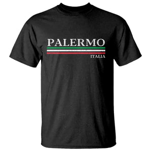 Palermo Sicily Italian Flag Souvenirs Sicilia Italia T Shirt TS11 Black Print Your Wear