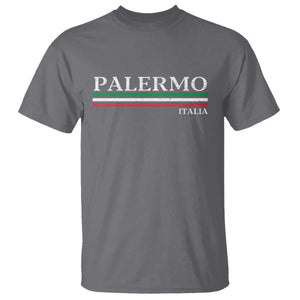 Palermo Sicily Italian Flag Souvenirs Sicilia Italia T Shirt TS11 Charcoal Print Your Wear