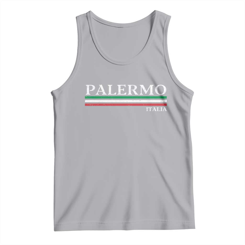 Palermo Sicily Italian Flag Souvenirs Sicilia Italia Tank Top TS11 Athletic Heather Print Your Wear