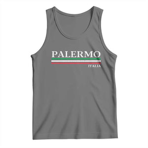 Palermo Sicily Italian Flag Souvenirs Sicilia Italia Tank Top TS11 Black Heather Print Your Wear