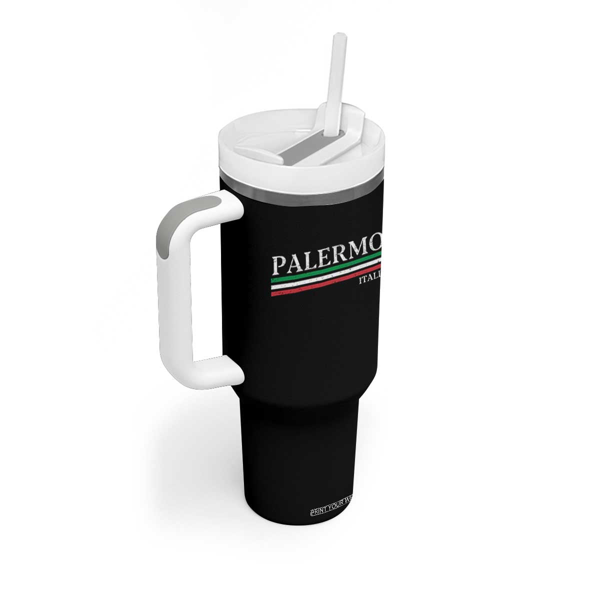 Palermo Sicily Italian Flag Souvenirs Sicilia Italia Tumbler With Handle TS11 Print Your Wear
