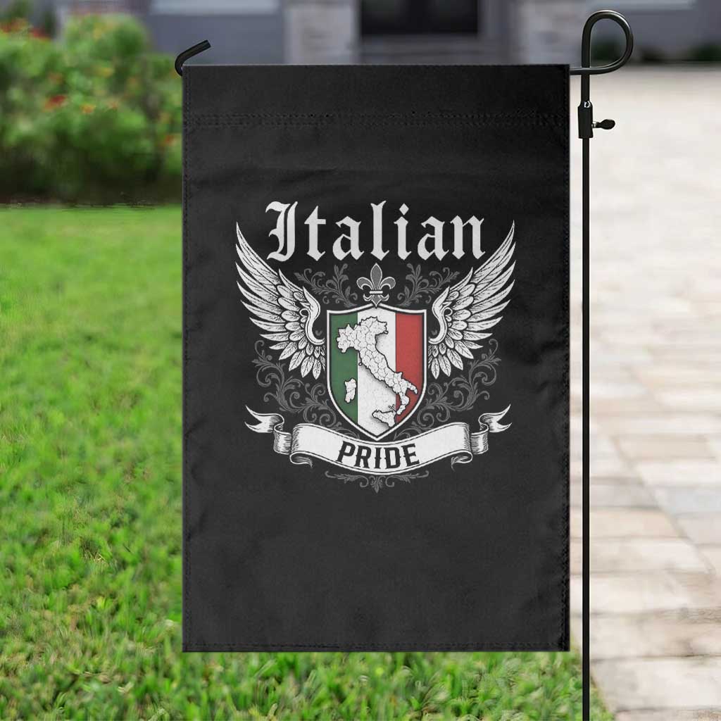 Italian Pride Garden Flag Vintage Patriotic Italy Map TS11 Print Your Wear