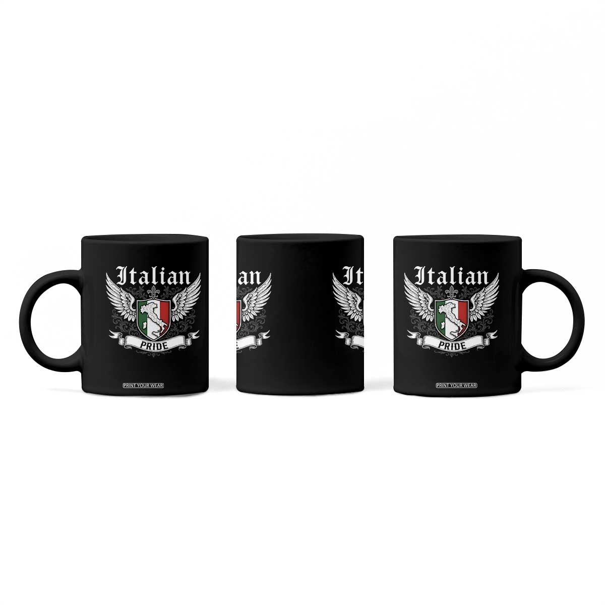 Italian Pride Coffee Mug Vintage Patriotic Italy Map TS11 Print Your Wear