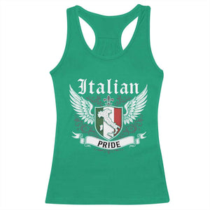Italian Pride Racerback Tank Top Vintage Patriotic Italy Map TS11 Irish Green Print Your Wear