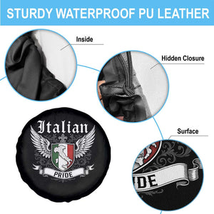 Italian Pride Spare Tire Cover Vintage Patriotic Italy Map TS11 Print Your Wear