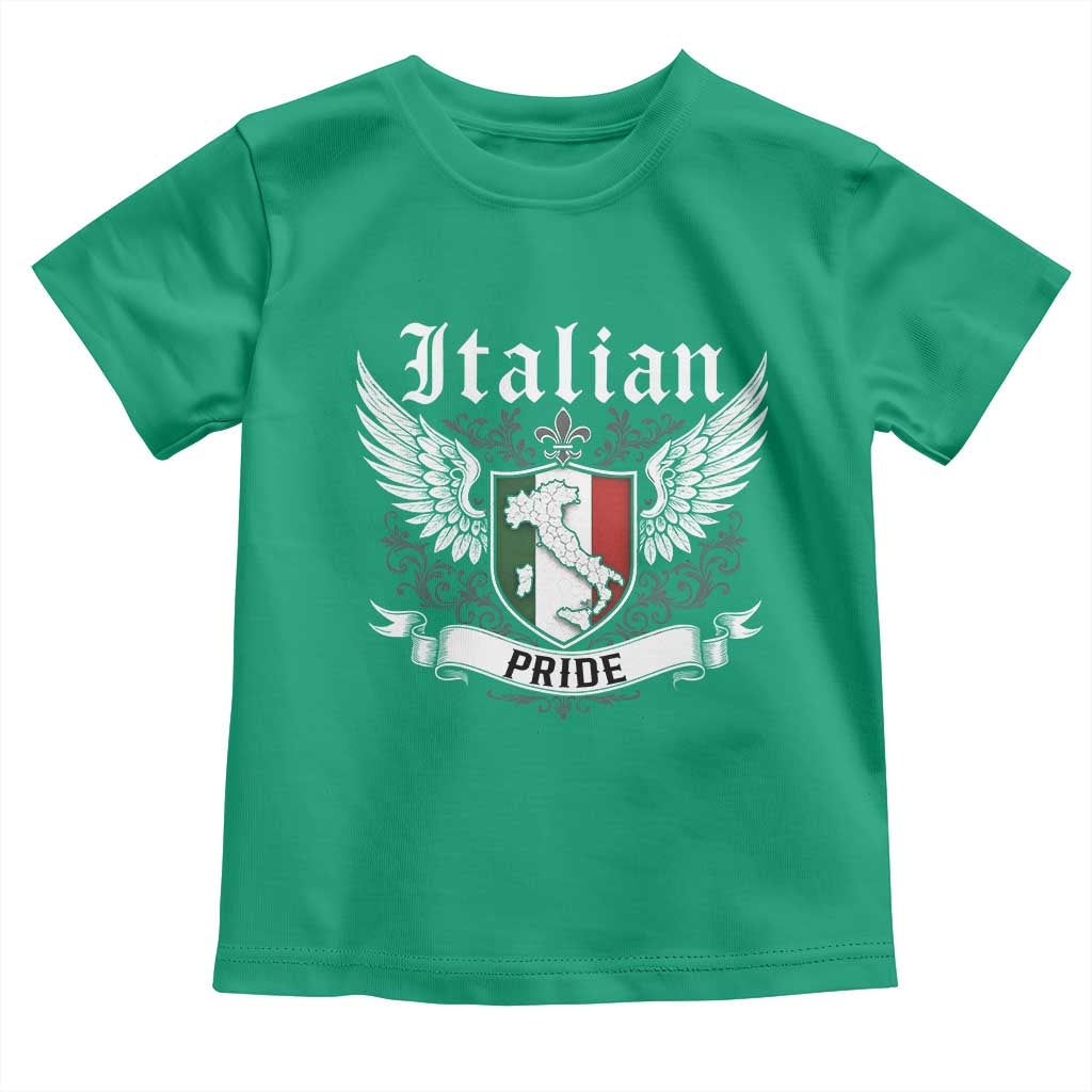 Italian Pride Toddler T Shirt Vintage Patriotic Italy Map TS11 Irish Green Print Your Wear