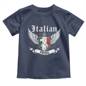 Italian Pride Toddler T Shirt Vintage Patriotic Italy Map TS11 Navy Print Your Wear
