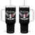Italian Pride Tumbler With Handle Vintage Patriotic Italy Map TS11 One Size: 40 oz Black Print Your Wear