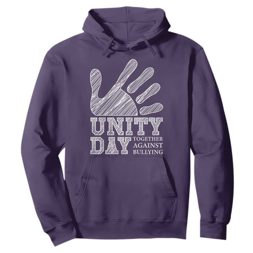 Anti Bullying Awareness Hoodie Unity Day Together Against Bullying Hand TS11 Purple Print Your Wear