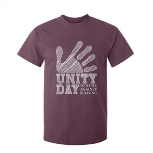 Anti Bullying Awareness T Shirt For Kid Unity Day Together Against Bullying Hand TS11 Maroon Print Your Wear