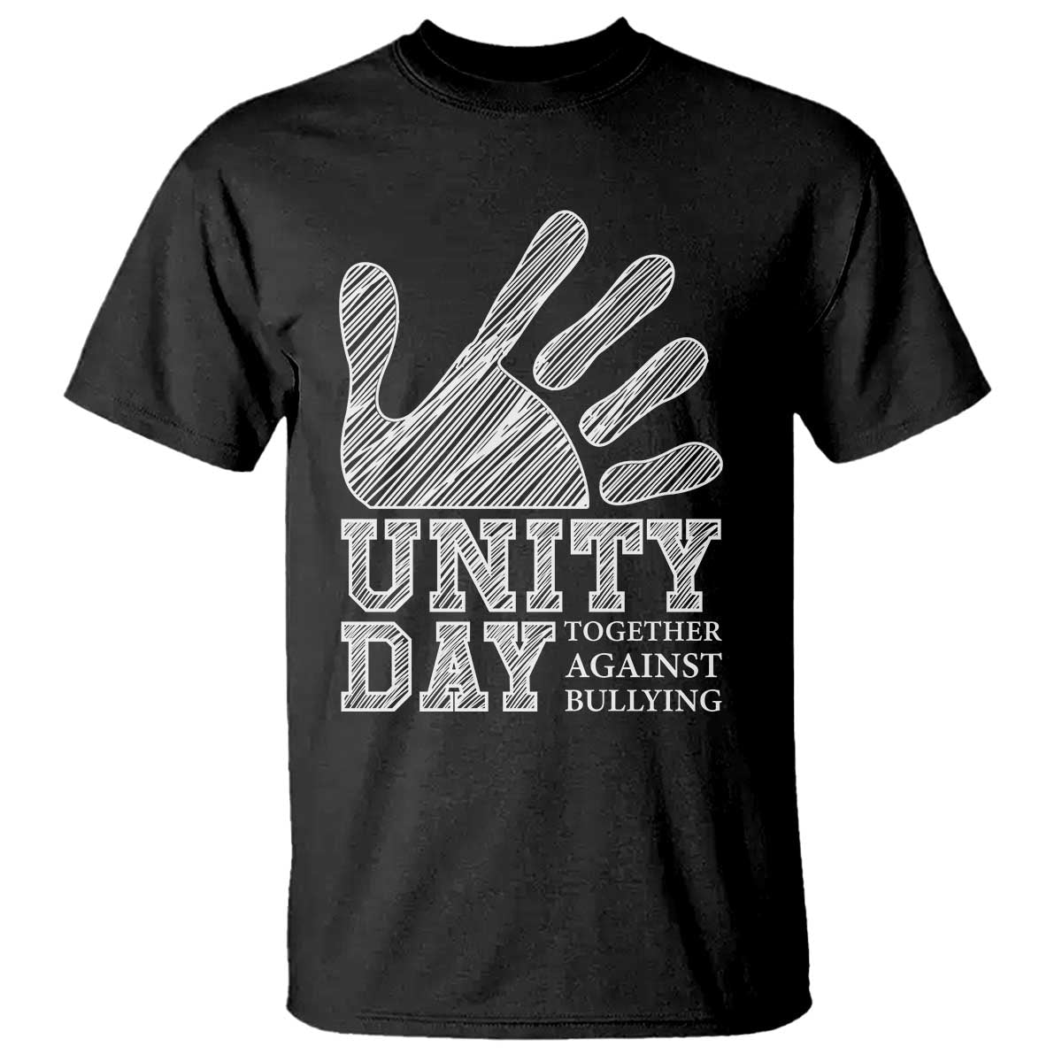 Anti Bullying Awareness T Shirt Unity Day Together Against Bullying Hand TS11 Black Print Your Wear