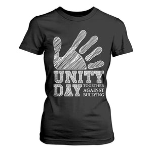 Anti Bullying Awareness T Shirt For Women Unity Day Together Against Bullying Hand TS11 Black Print Your Wear