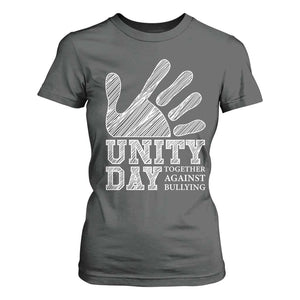 Anti Bullying Awareness T Shirt For Women Unity Day Together Against Bullying Hand TS11 Dark Heather Print Your Wear