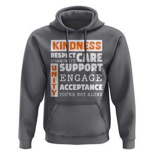 Anti Bullying Awareness Hoodie Kindness Respect Support Unity Day TS11 Charcoal Print Your Wear