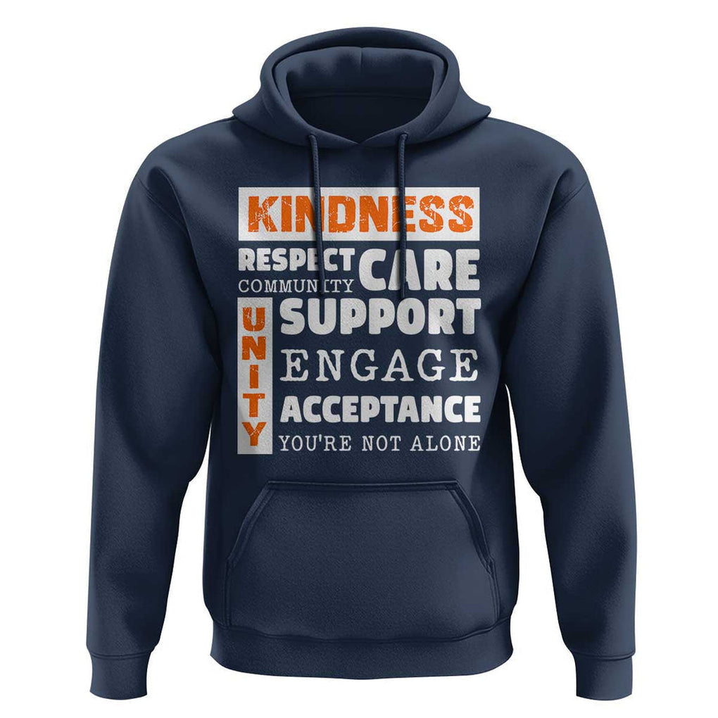 Anti Bullying Awareness Hoodie Kindness Respect Support Unity Day TS11 Navy Print Your Wear