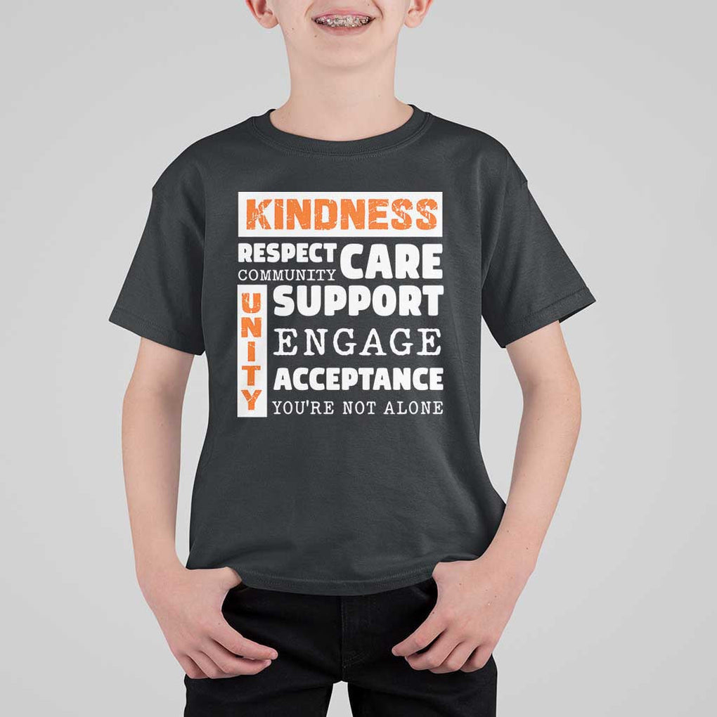 Anti Bullying Awareness T Shirt For Kid Kindness Respect Support Unity Day TS11 Black Print Your Wear