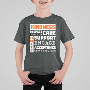 Anti Bullying Awareness T Shirt For Kid Kindness Respect Support Unity Day TS11 Dark Heather Print Your Wear