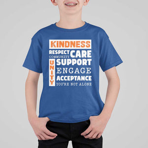 Anti Bullying Awareness T Shirt For Kid Kindness Respect Support Unity Day TS11 Royal Blue Print Your Wear