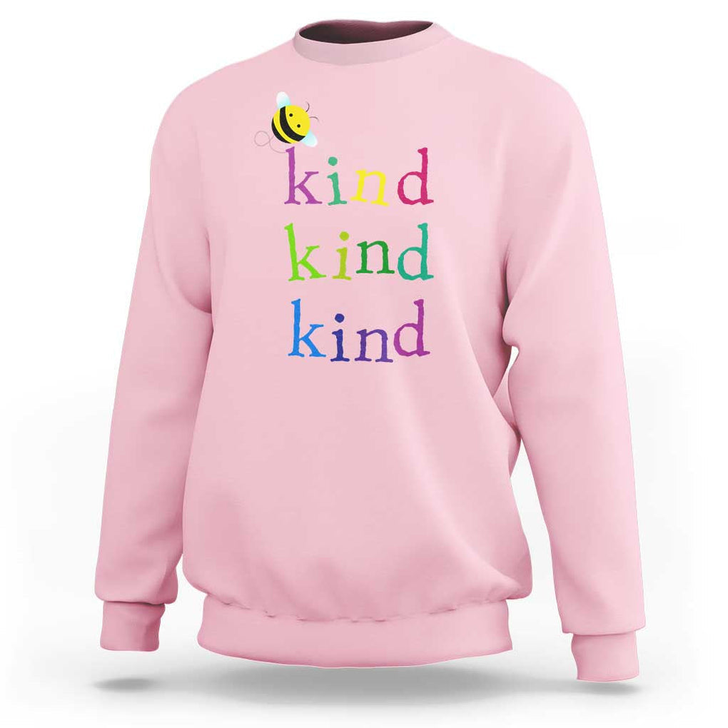 Unity Day Sweatshirt Be Kind Bee Orange Day Shirt Anti Bullying TS11 Light Pink Print Your Wear