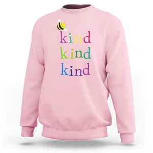 Unity Day Sweatshirt Be Kind Bee Orange Day Shirt Anti Bullying TS11 Light Pink Print Your Wear