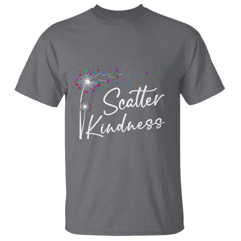 Unity Day T Shirt Scatter Kindness Dandelions Heart Anti Bullying TS11 Charcoal Print Your Wear
