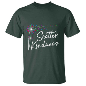 Unity Day T Shirt Scatter Kindness Dandelions Heart Anti Bullying TS11 Dark Forest Green Print Your Wear
