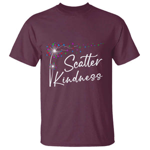 Unity Day T Shirt Scatter Kindness Dandelions Heart Anti Bullying TS11 Maroon Print Your Wear