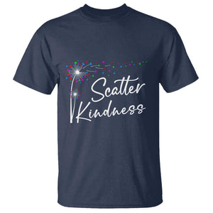 Unity Day T Shirt Scatter Kindness Dandelions Heart Anti Bullying TS11 Navy Print Your Wear