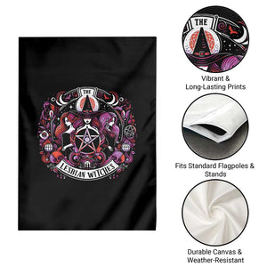 Halloween LGBT Garden Flag The Lesbian Witches Pride Flag Pentagram TS11 Print Your Wear
