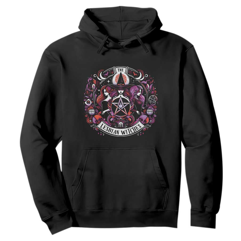 Halloween LGBT Hoodie The Lesbian Witches Pride Flag Pentagram TS11 Black Print Your Wear