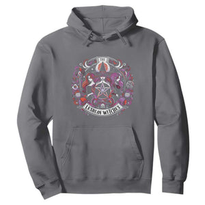 Halloween LGBT Hoodie The Lesbian Witches Pride Flag Pentagram TS11 Charcoal Print Your Wear
