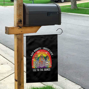 Halloween LGBT Garden Flag Gay Rights Queer Life Lez To The Bones Skeleton TS11 Print Your Wear
