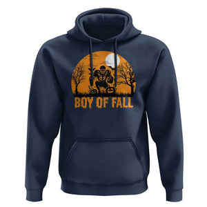 Funny Halloween Football Hoodie Boy Of Fall American Football Player Zombie Pumpkin Bat TS11 Navy Print Your Wear