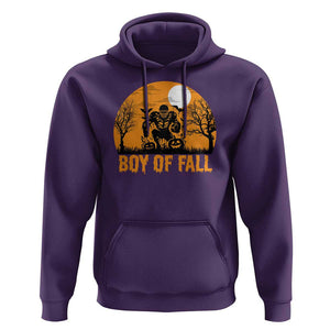 Funny Halloween Football Hoodie Boy Of Fall American Football Player Zombie Pumpkin Bat TS11 Purple Print Your Wear