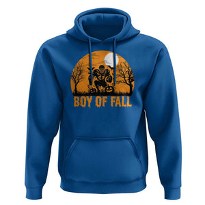 Funny Halloween Football Hoodie Boy Of Fall American Football Player Zombie Pumpkin Bat TS11 Royal Blue Print Your Wear