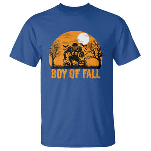 Funny Halloween Football T Shirt Boy Of Fall American Football Player Zombie Pumpkin Bat TS11 Royal Blue Print Your Wear