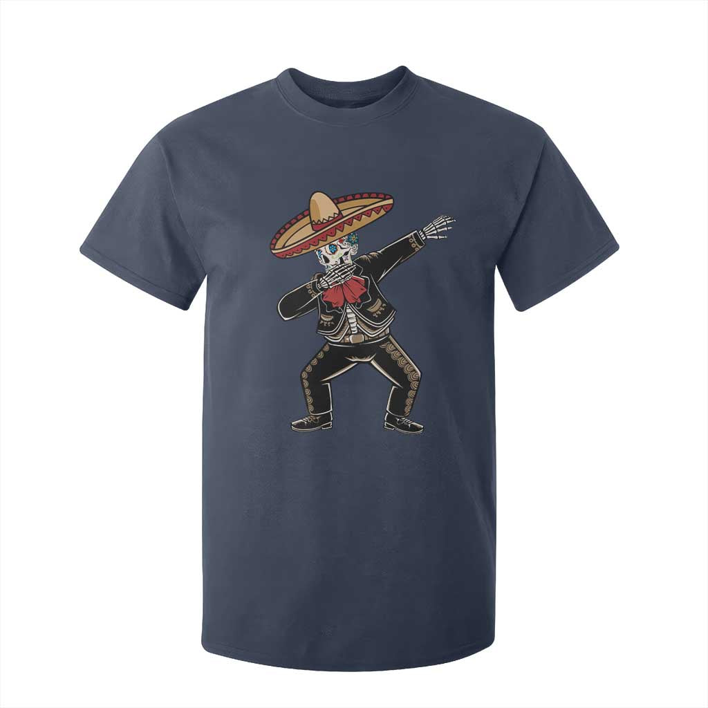 Day Of The Dead T Shirt For Kid Dabbing Sugar Skull Skeleton Mariachi TS11 Navy Print Your Wear