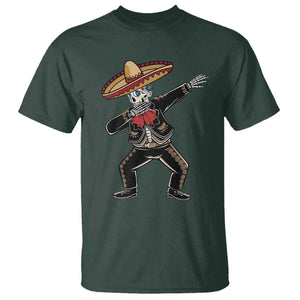 Day Of The Dead T Shirt Dabbing Sugar Skull Skeleton Mariachi TS11 Dark Forest Green Print Your Wear