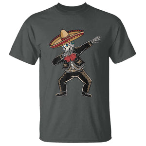 Day Of The Dead T Shirt Dabbing Sugar Skull Skeleton Mariachi TS11 Dark Heather Print Your Wear
