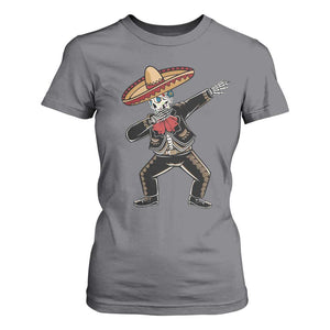 Day Of The Dead T Shirt For Women Dabbing Sugar Skull Skeleton Mariachi TS11 Charcoal Print Your Wear