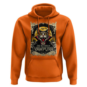 Funny Halloween Cat Hoodie The Return Of Vampurr Scary Vampire Moon Bat TS11 Orange Print Your Wear