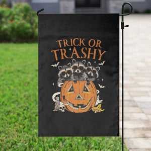 Funny Halloween Garden Flag Trick Or Trashy Racoon Vintage Pumpkin Bat Trash TS11 Print Your Wear