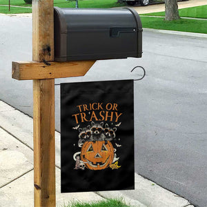 Funny Halloween Garden Flag Trick Or Trashy Racoon Vintage Pumpkin Bat Trash TS11 Print Your Wear