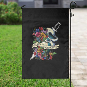 Funny Halloween Garden Flag Sorta Sweet Sorta Spooky Ghost Flower Knife Murderer TS11 Print Your Wear