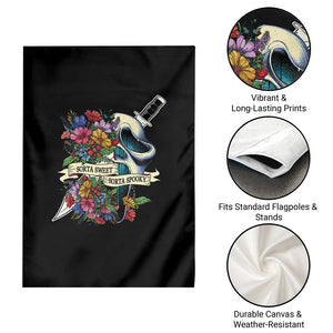 Funny Halloween Garden Flag Sorta Sweet Sorta Spooky Ghost Flower Knife Murderer TS11 Print Your Wear