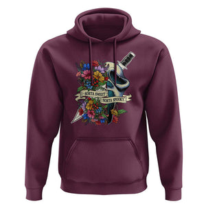 Funny Halloween Hoodie Sorta Sweet Sorta Spooky Ghost Flower Knife Murderer TS11 Maroon Print Your Wear